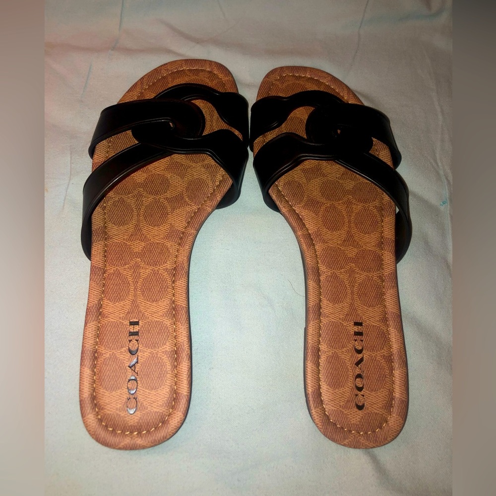 Coach Essie Leather Sandals 11